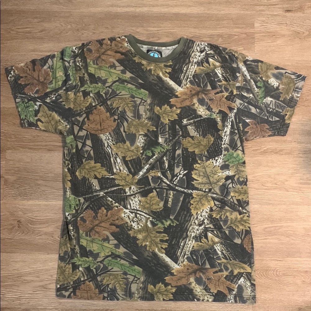 Green and Brown Camouflage Short Sleeve Tee